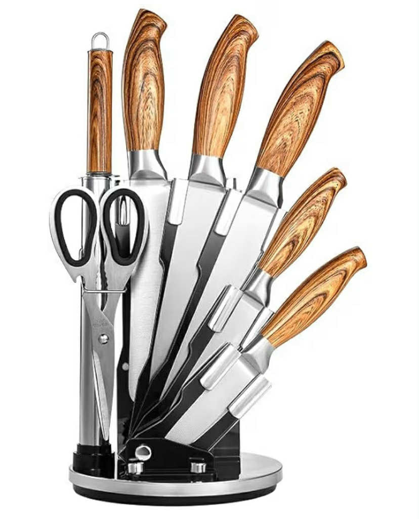 Stainless Steel Kitchen Knife Block Set, Knife Set, Ultra Sharp Knife Set