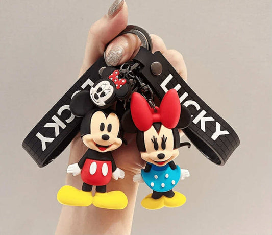 Cartoon Classic Keychain, Creative Mickey & Minnie you get both