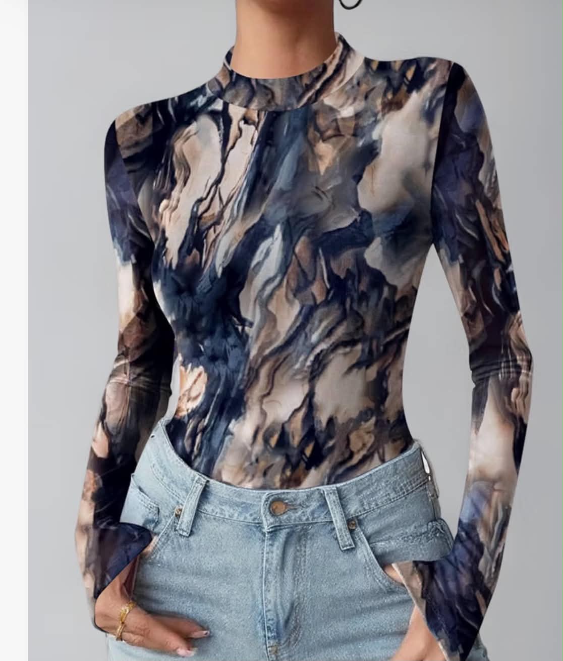 Women’s Mesh Long Sleeve Tops