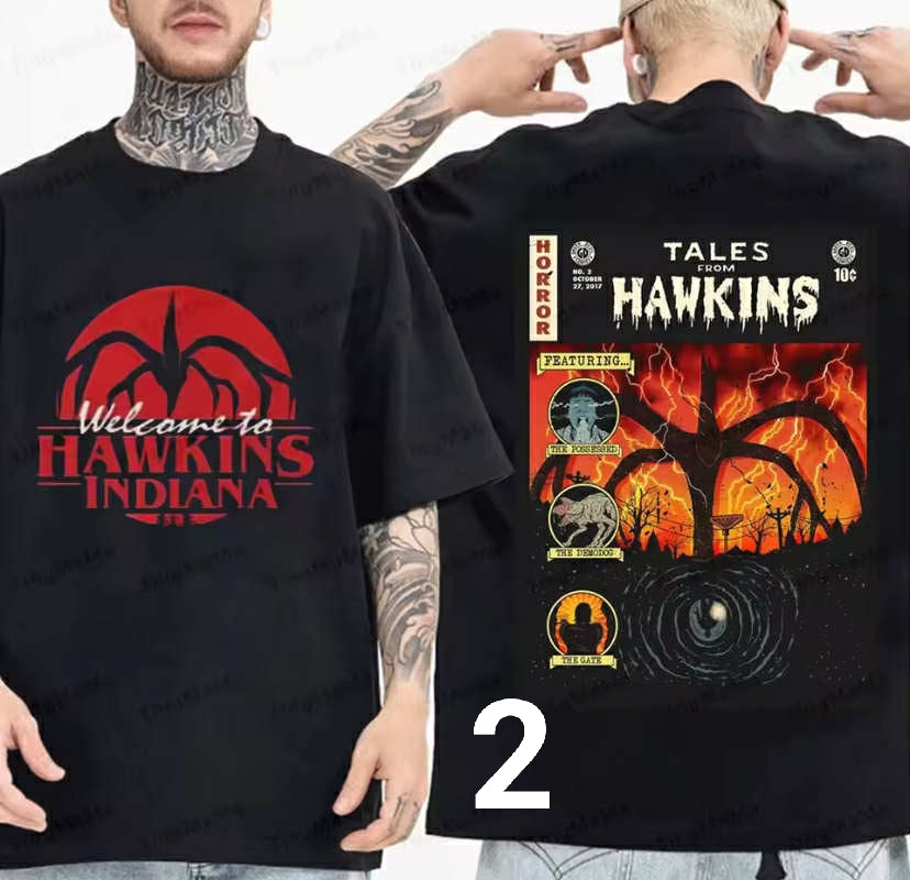 High Quality Cotton Eddie Munson Stranger Print T-shirt