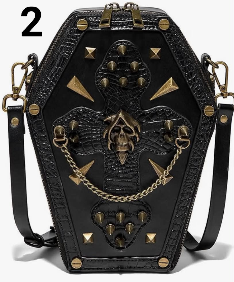 Crossbody Bag Small Shoulder Purse Handbag Phone Bag Skull Gothic