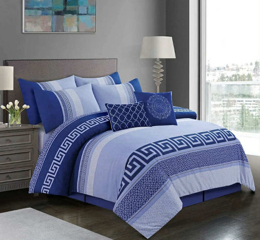 4 Piece Printed Duvet Quilt Cover Luxury Bedding Set