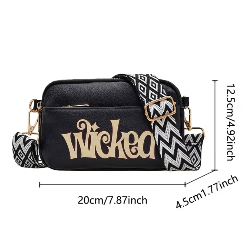 Wicked Design Printed Women's Crossbody Bag, Suitable for Travel, Commuting, and Daily Use. Simple New Portable Fashionable Single-Shoulder Crossbody Bag, Women's Single-Shoulder Shopping Bag
