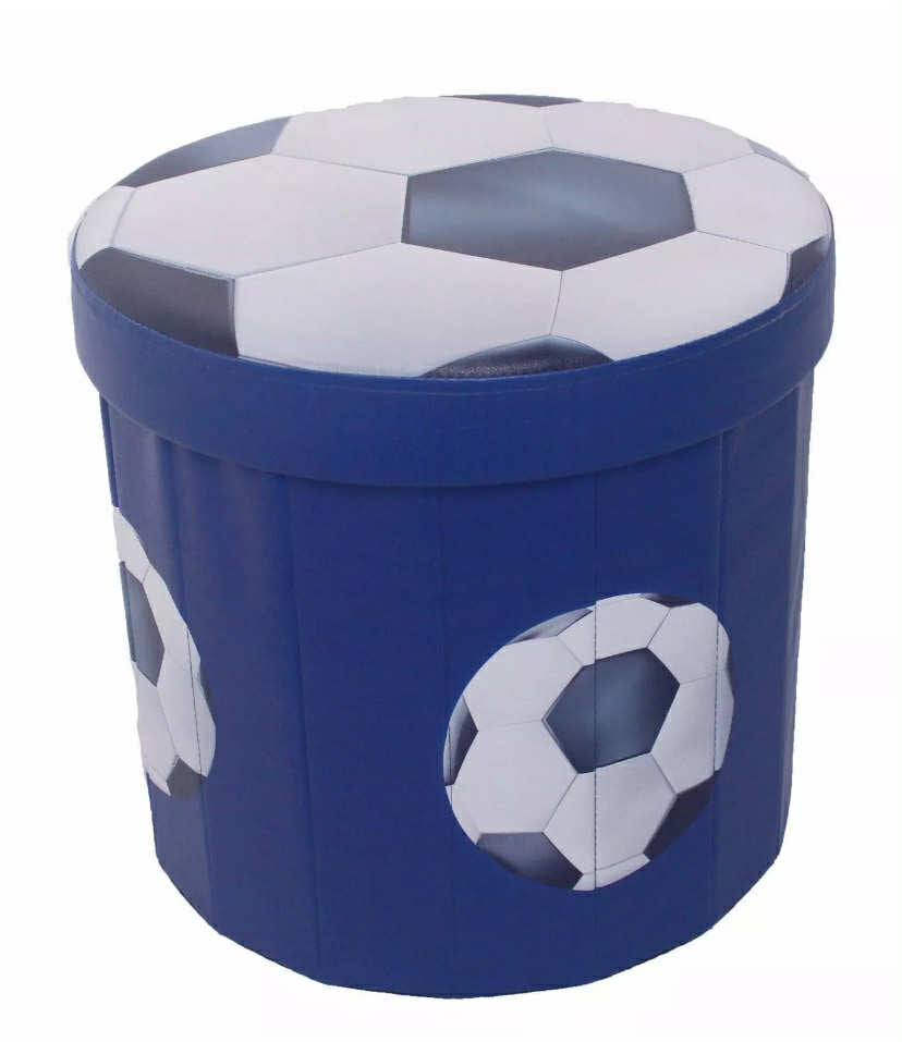 Large New Folding Storage Ottoman Seat Stool Toy Storage Box Faux Leather Pouffe