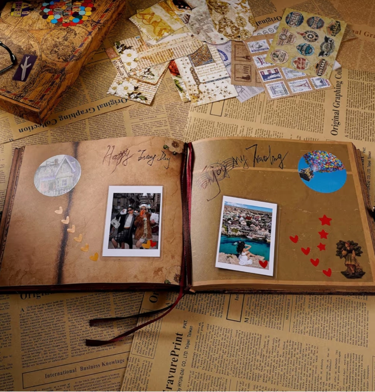 Our Adventure Book Scrapbook Photo Album, 146 Pages 8.9 * 7.7 Inch