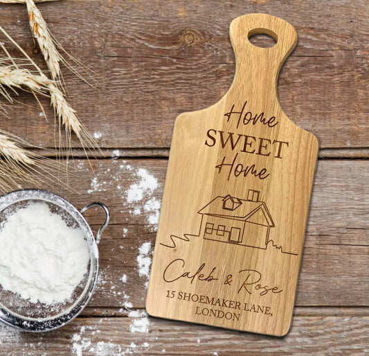Personalised Engraved Chopping Board New Home First Home Gift Cooking Kitchen