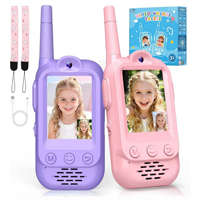 Wootoyz Walkie Talkies, Video Walkie Talkies for Kids Toy Age 3 4 5 Year Old Girl Gifts for 5 6 7 8 Year Olds Girl Boys Toys Age 3-12 Sensory Toys for Autism