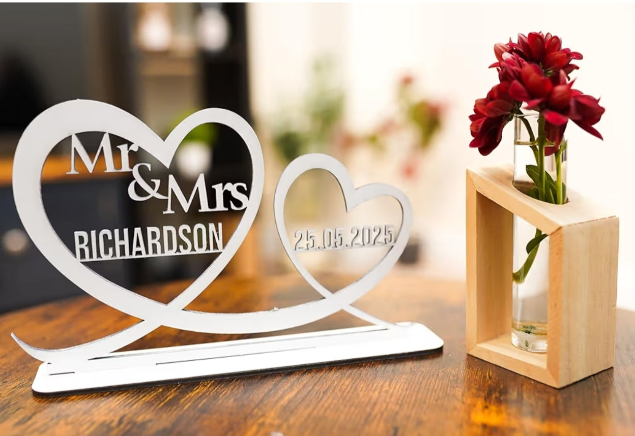 Personalised Mr & Mrs Wedding Plaque -