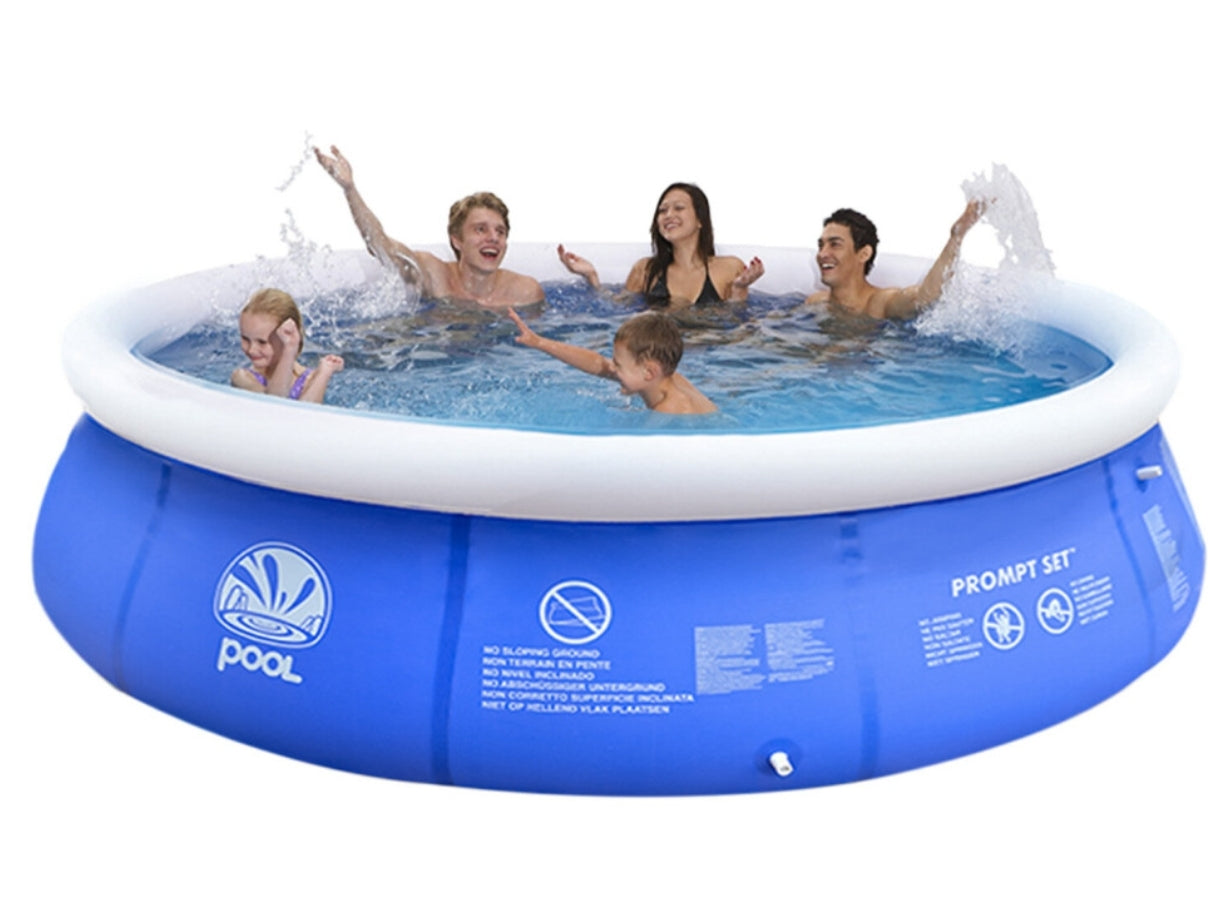 (8Ft Pool) 8/10ft Prompt Set Inflatable Paddling Pool Swimming Pool Family Outdoor Party