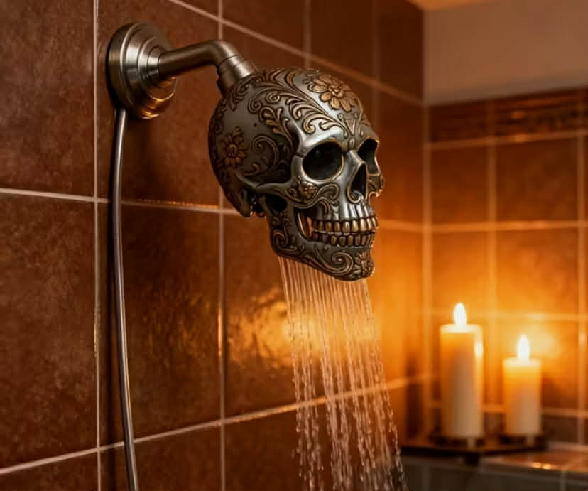 The Skull Shower Head Is an Exciting Way to Show Your Personal Style, Create a Whimsical Allure, and Make a Practical Fixture Extraordinary.