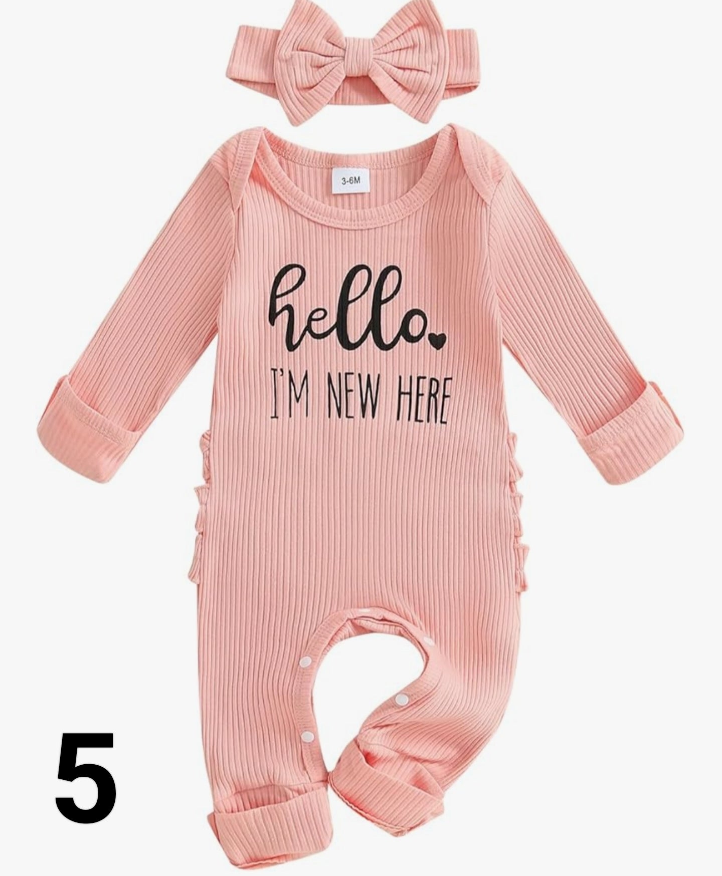 Baby Girl Romper + Headband Baby Grows Newborn Clothes Outfit One Piece Autumn Spring Jumpsuit Overall