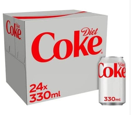 Diet Coke Can Cola, Box 330 ml (Pack of 24)