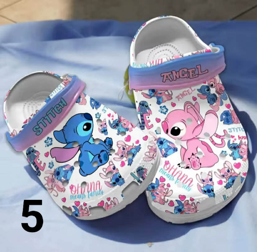 Cartoon Disney Blue Stitch Shoes Cartoon Beach Sandals Slippers
