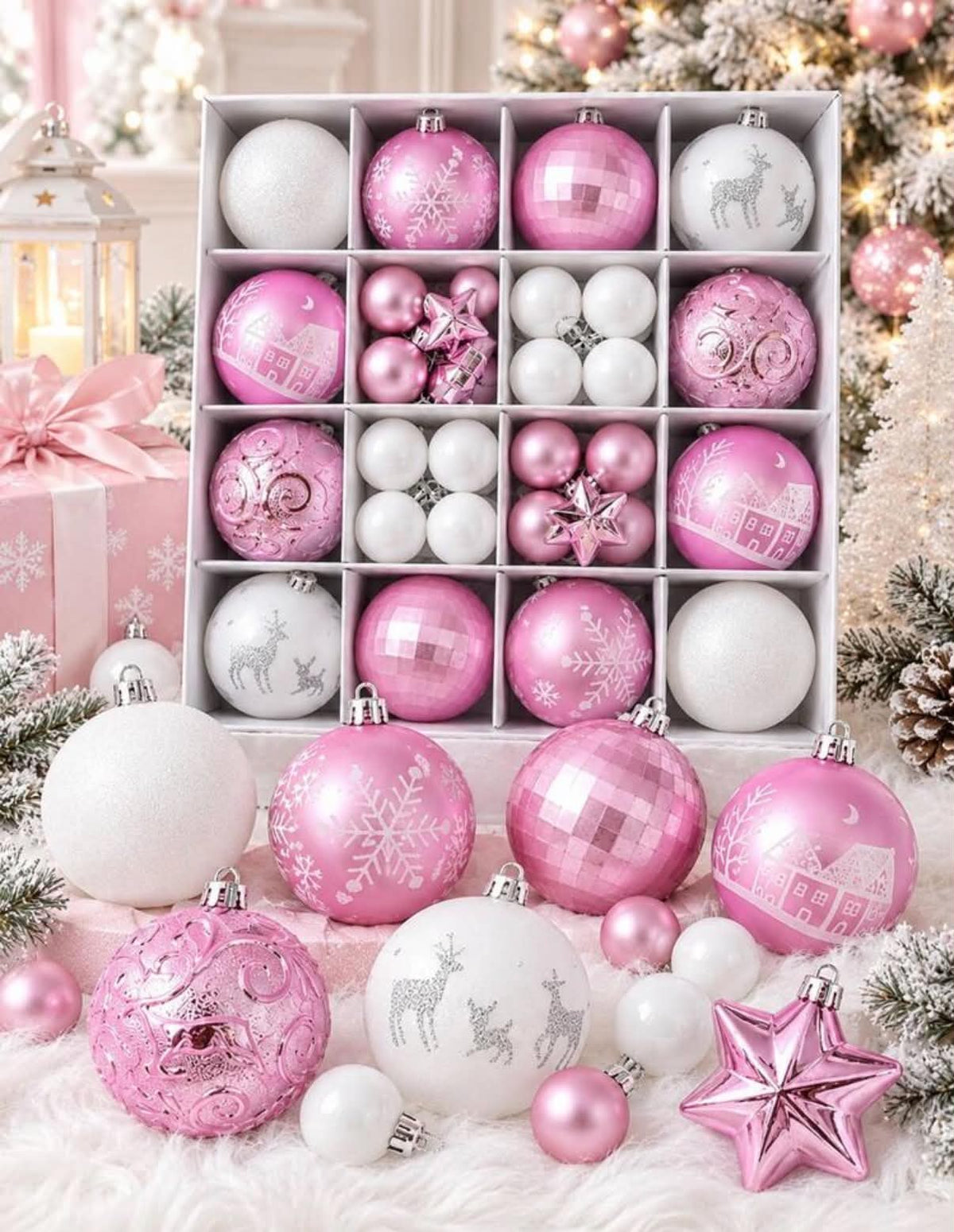 44pcs  Christmas Decoration Set,