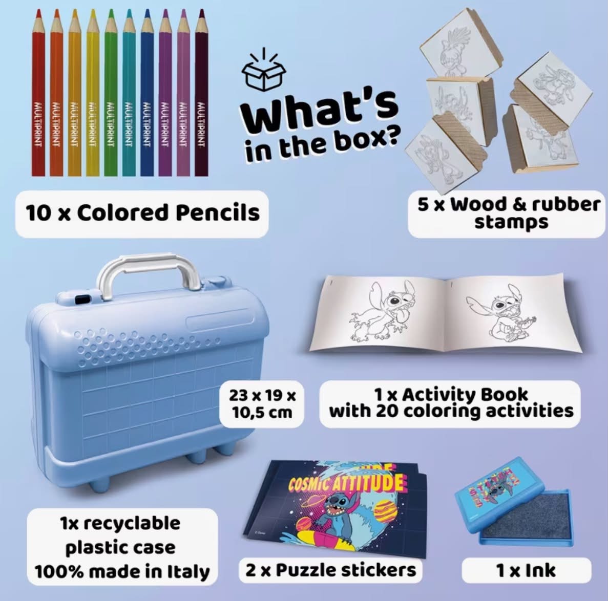 Stitch Travel Set by Multiprint – Kids Activity & Craft Set