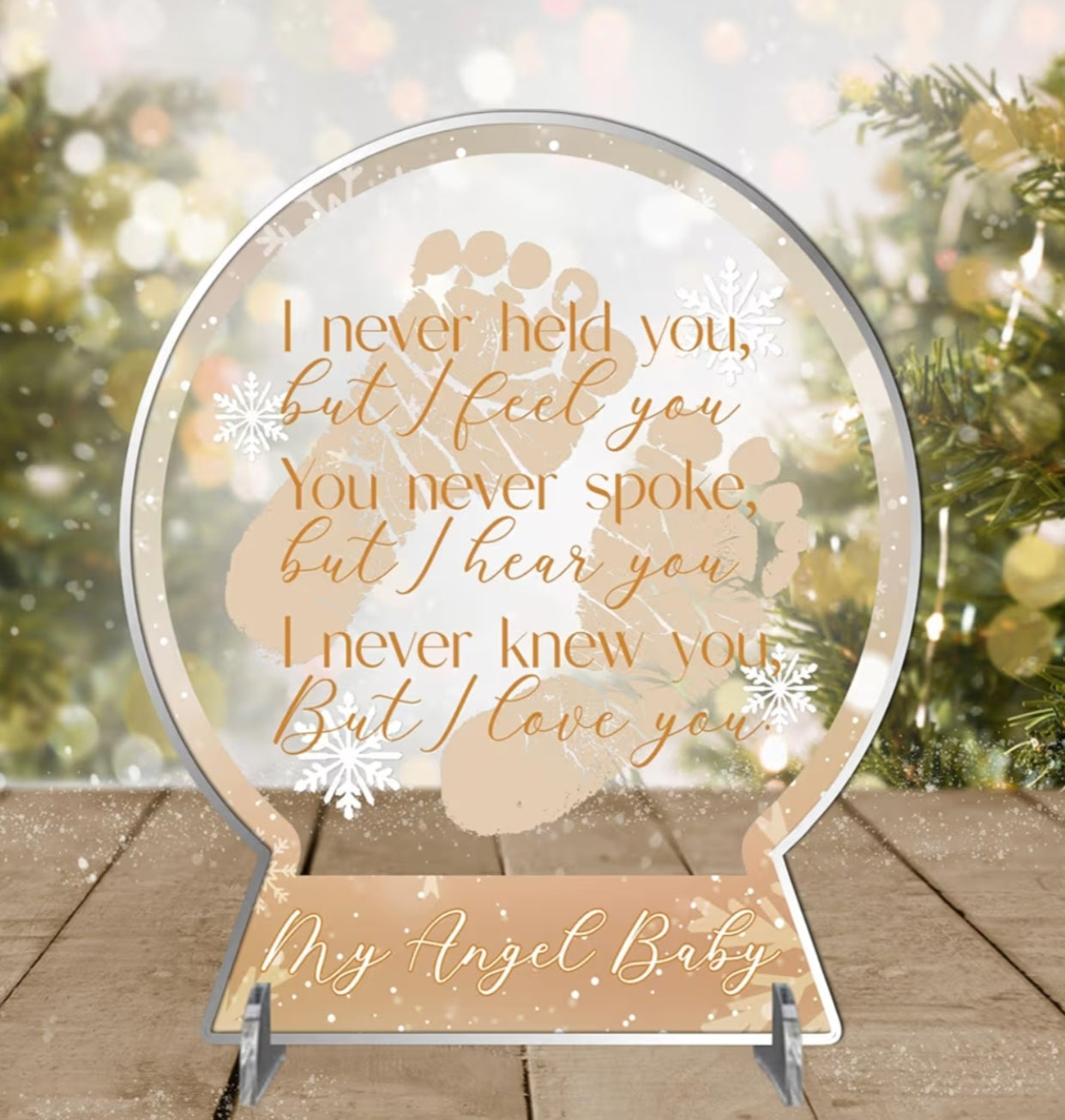 Personalised Angel Baby Snow globe