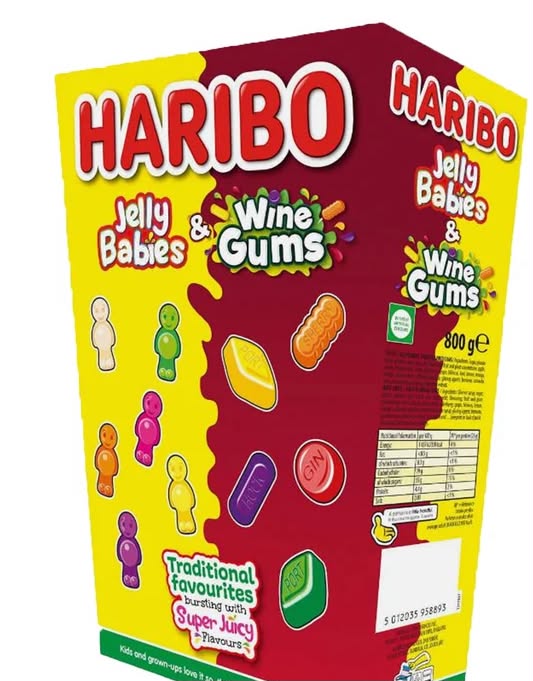 Haribo Jelly Babies & Wine Gum Gift Box 800g
