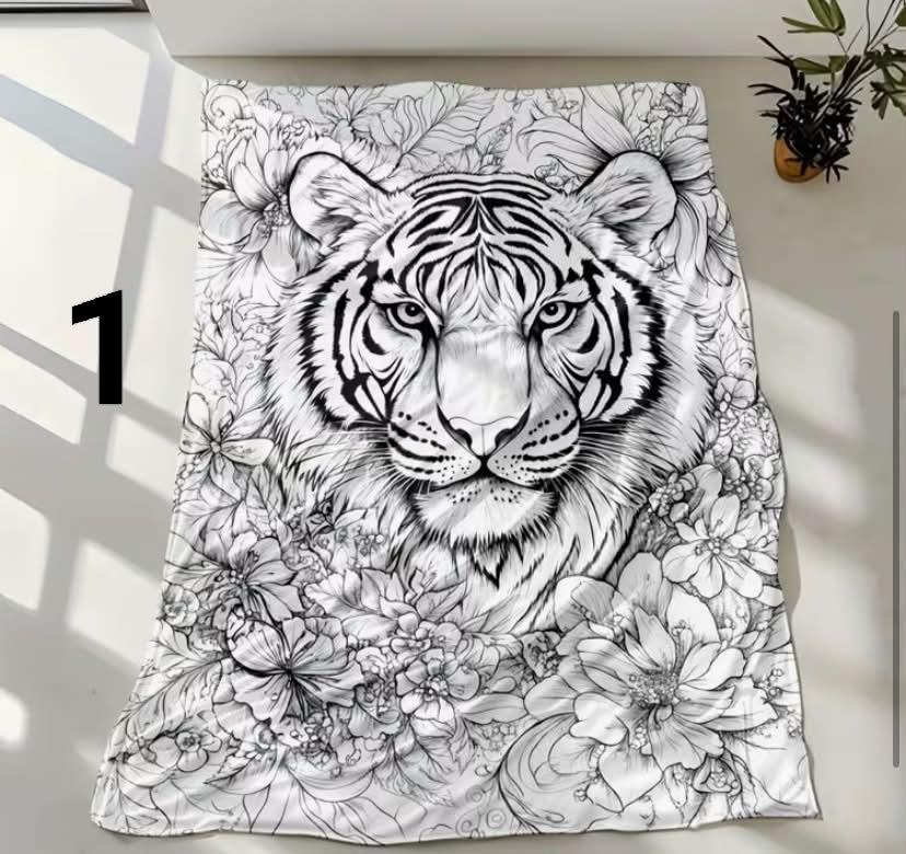 DIY Coloring Blanket With Markers - Color Your Own Blankets, Blanket Washable 1 pcs