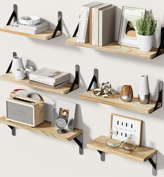 Floating Shelves Set of 6,