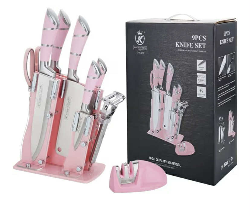 Stainless Steel Kitchen Knife Block Set, Knife Set, Ultra Sharp Knife Set