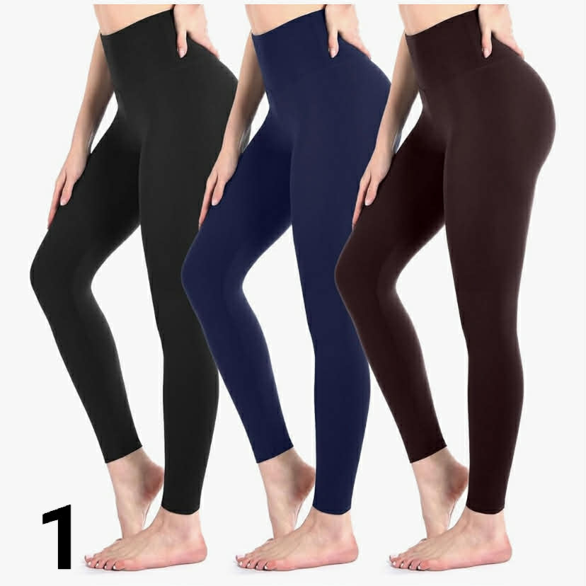 3 Pack Black Leggings for Women, High Waisted Buttery Soft Leggings for Workout Running Yoga