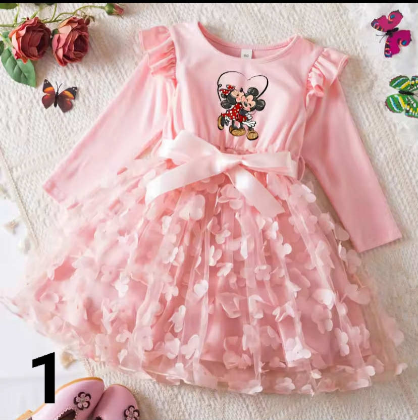 Mickey Minnie Fall Girl Dress