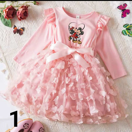 Mickey Minnie Fall Girl Dress