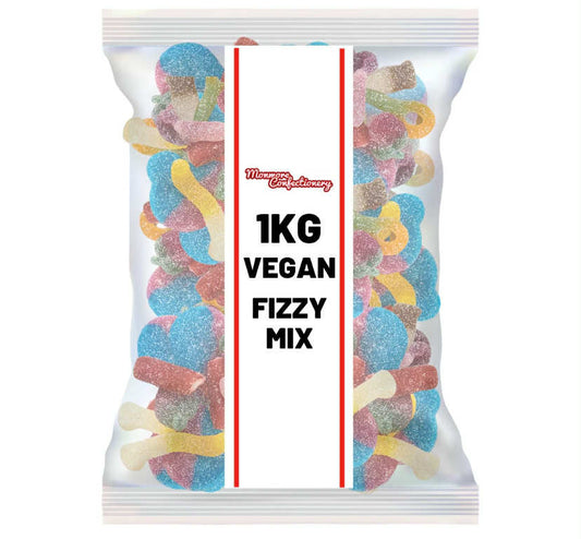 1kg Vegan Fizzy Sweet Mix - Assortment Of Fizzy Jelly Pick N Mix Sweets