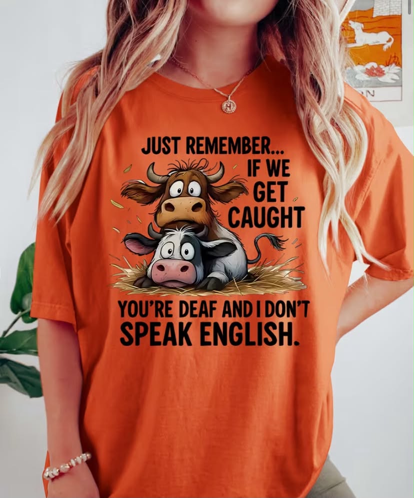 Funny Cow Hay Print Short Sleeve, Women'S Summer Top, Whimsical Quirky Style Loose Plus Size Round Neck T-Shirt, Casual Daily Women'S Wear, Fashion Vacation Style Comfortable Athletic Versatile Top