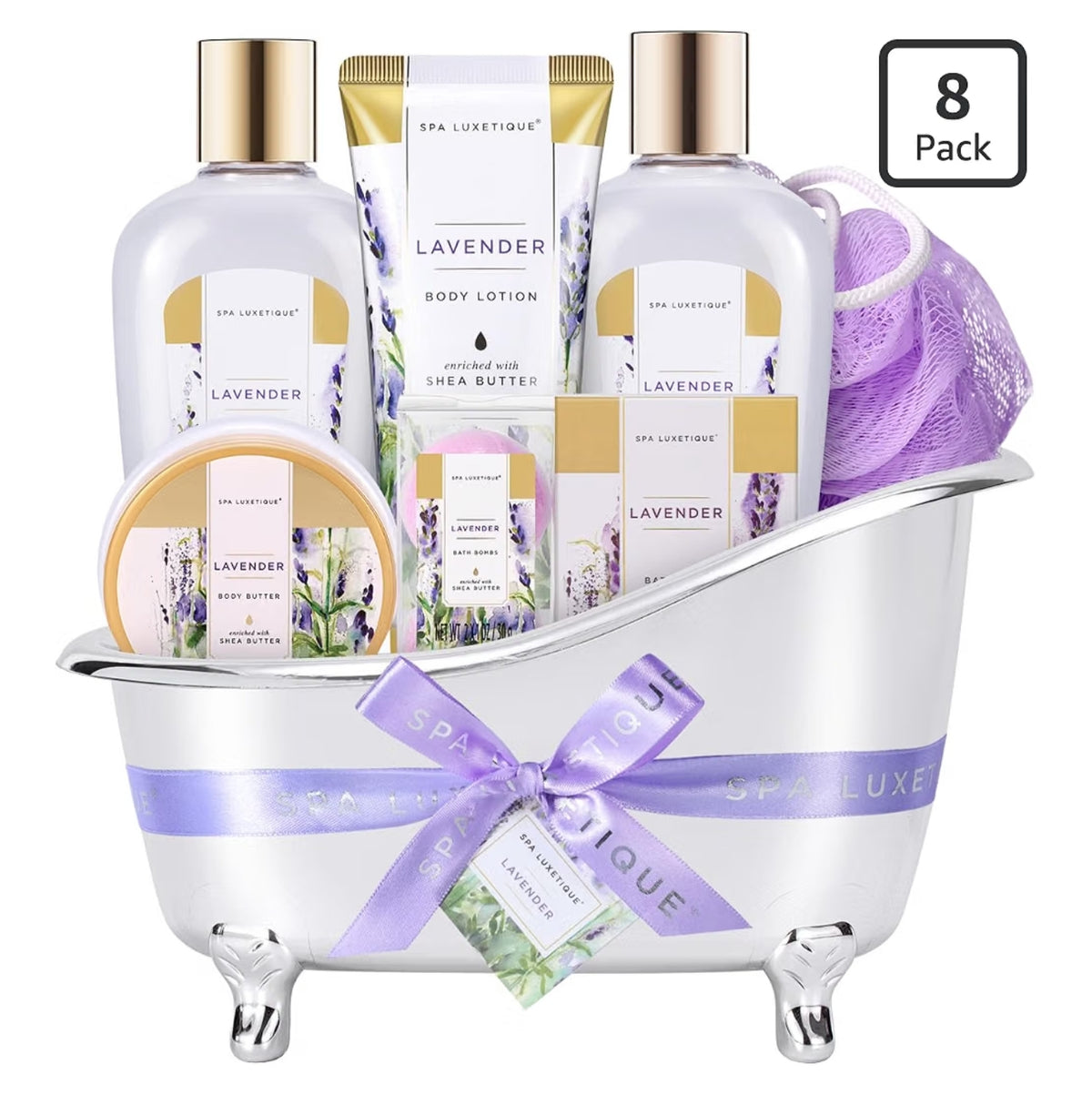 8pcs Spa Luxetique Christmas Pamper Sets for Women Gift,  Spa Bath Gift Sets with Essential Oil,Body Lotion,Bath Bombs.