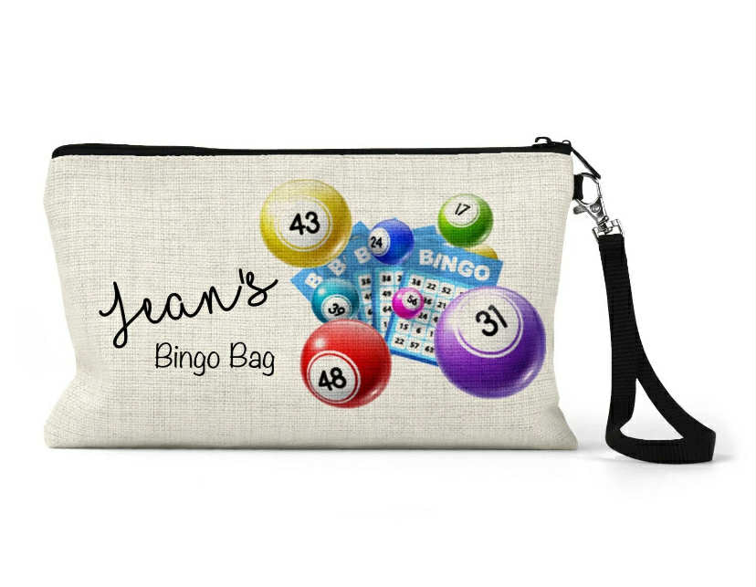 Bingo Bag Personalised Gifts For Nan Auntie Mum, Bingo Dabber Pens Pouch Case
