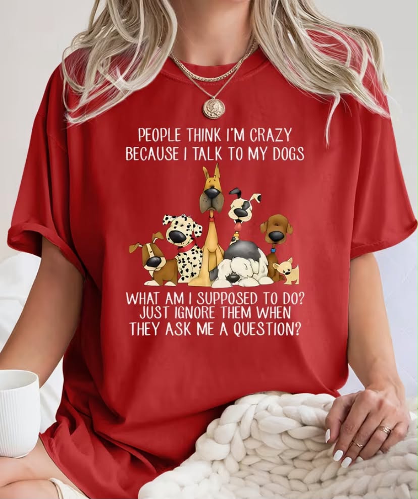 Funny Dog Text Print Women's Summer Top Playful Quirky Style Loose Plus Size Round Neck T-Shirt Casual Daily Wear Fashion Vacation Comfortable Athletic Versatile