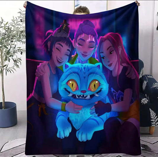 Pop D-emon H-unters Anime flannel blanket