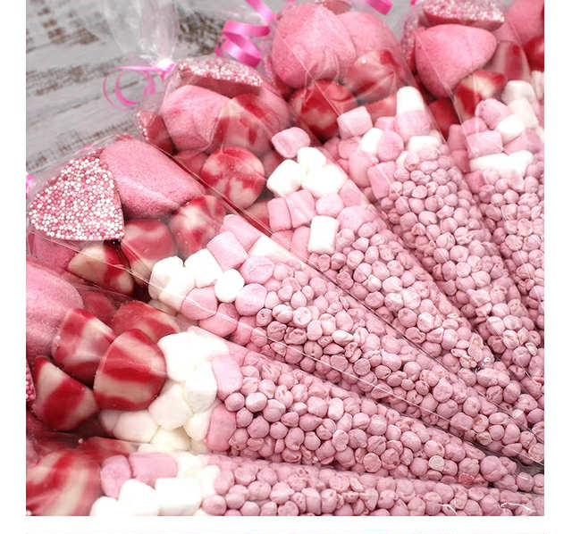 Prefilled Sweet Shop Made Pink Sweet Cone

X3