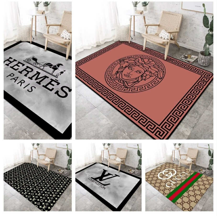 Simple Living Room Carpet Crystal Velvet Trendy Brand Light Luxury Bedroom Mat