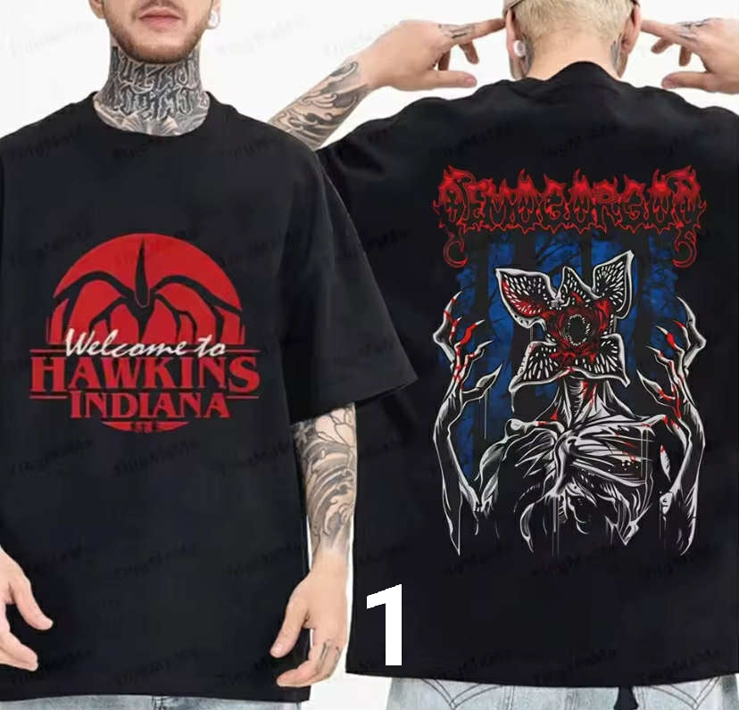 High Quality Cotton Eddie Munson Stranger Print T-shirt