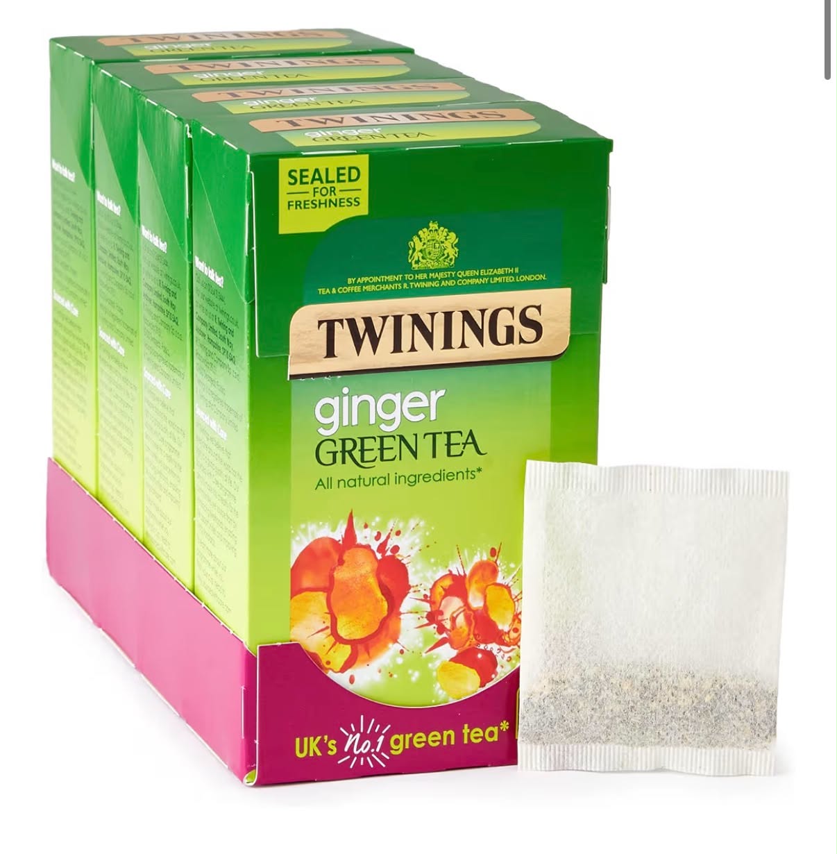 Twinings Mango and Lychee Green Tea, 80 Tea Bags (Multipack of 4 x 20 Tea Bags)