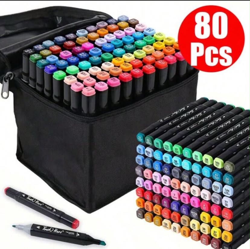80 Farbe Acrylstifte Marker Set Permanent Pen Für DIY Graffiti Sketch Dual Pen