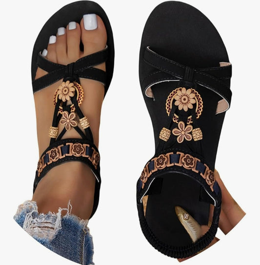 Womens Sandals Wide Fit Comfortable Slip on Wedge
