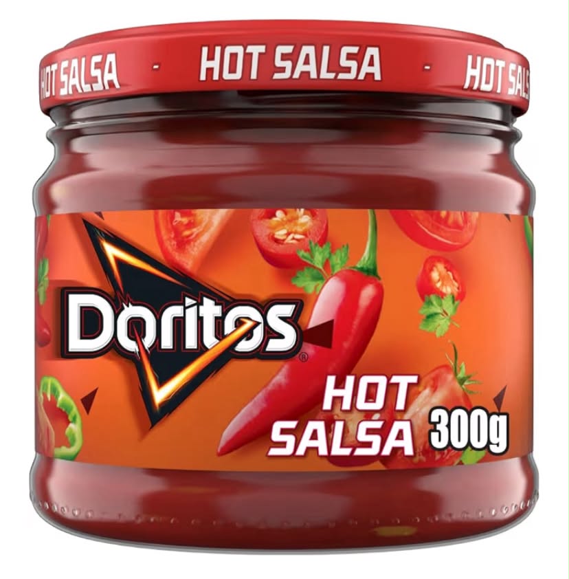 Doritos Nacho Cheese, hot salsa or sour cream & chives Sharing Dip 280g (Case of 6)