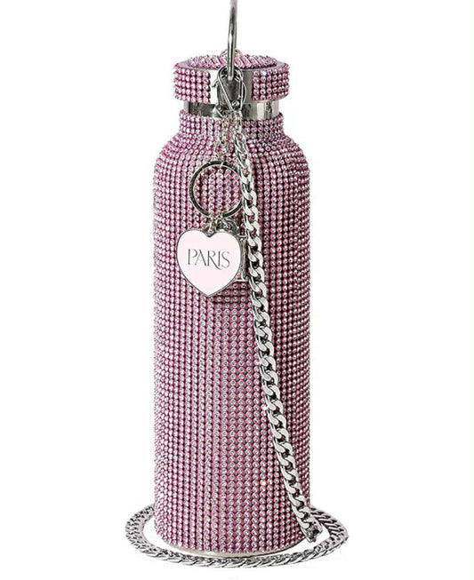 Paris Hilton Pink Glitter Water Bottle 750ml