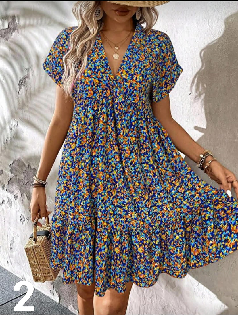 Ditsy Floral Vacation Dress