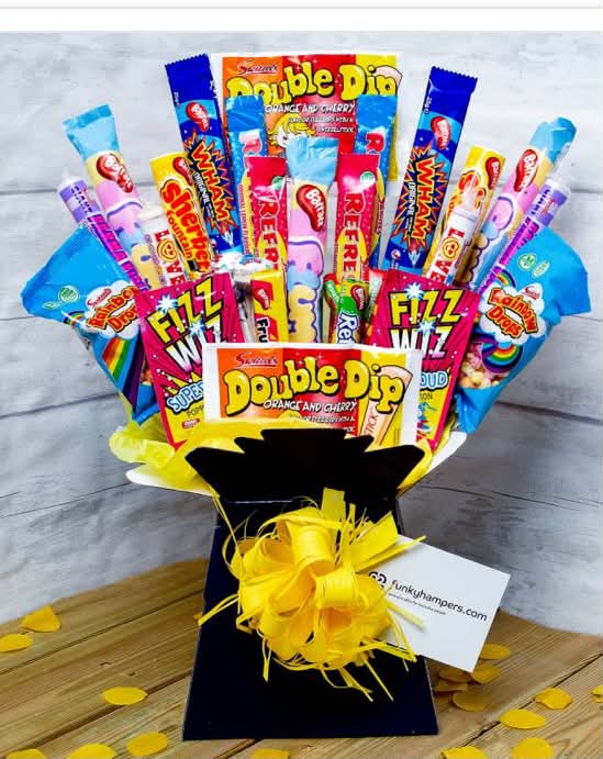 The Giant Retro Sweet Bouquet is from our Funky Bouquets range and make amazing gifts for all occasions