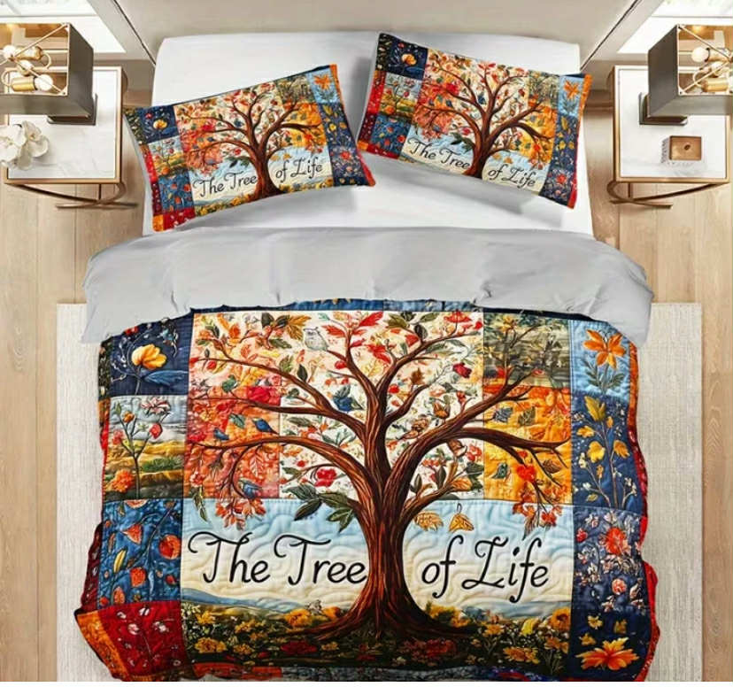 Tree of Life Duvet Quilt Cover Pillowcase Double Bedding Set