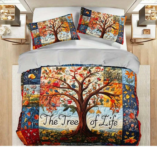 Tree of Life Duvet Quilt Cover Pillowcase Double Bedding Set