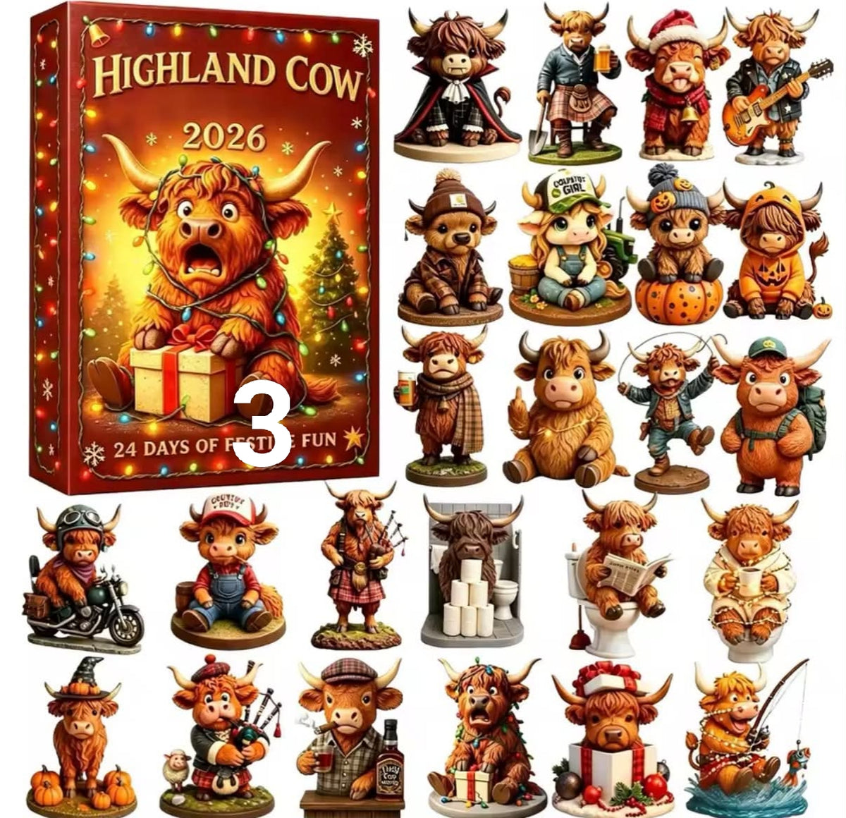 Highland Cow Advent Calendar