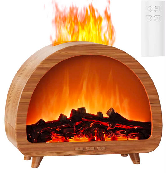Fireplace Essential Oil Diffuser Flame Aromatherapy Scent Diffuser Oil Machine Cool Mist Humidifier Colorful Fake Fire Difusor Air Diffusers
