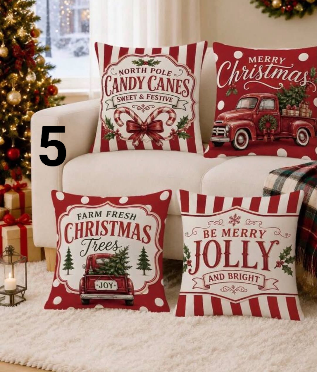 4pcs  Christmas Pillow Case,