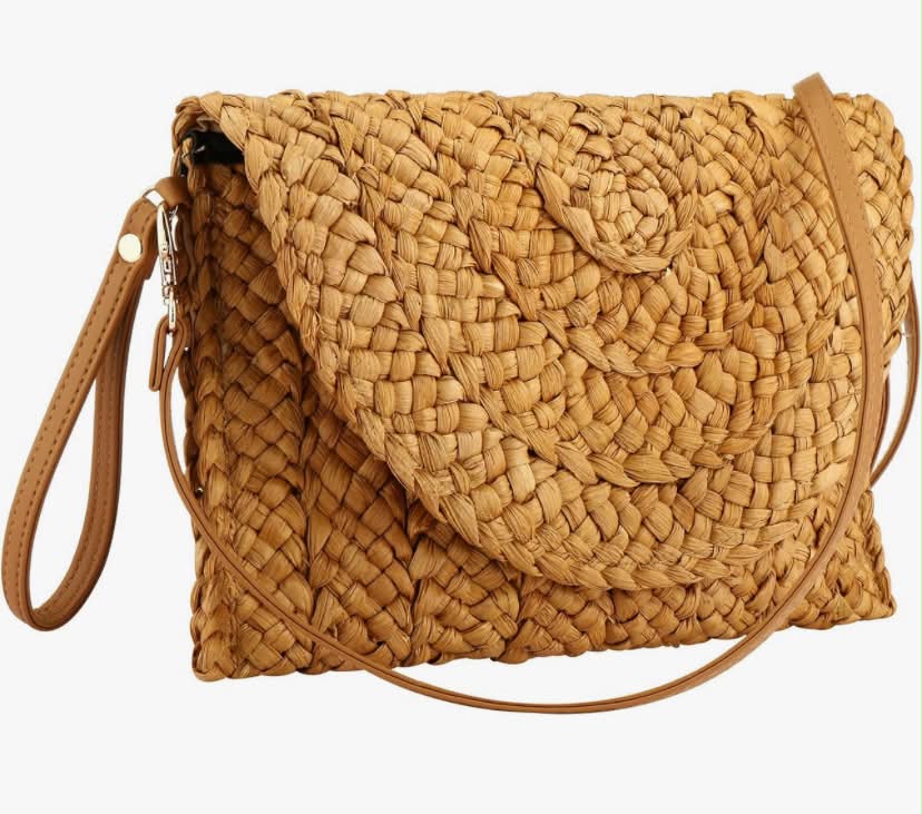 Summer Beach Bags for Women Straw Clutch Woven Handbag Straw Crossbody Bag