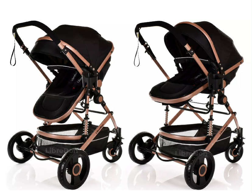 LIBREBON Baby Pram Buggy Car Seat 3 in 1 Travel System Pushchair Up To 22Kg